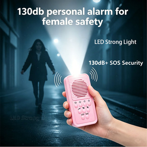130DB Alarma inalámbrica personal Llavero LED Luz deslumbrante Mordaza de autodefensa y broma práctica - Product Image 1
