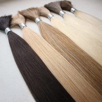 Vente en gros Un donneur droite Remy cheveux humains en vrac naturel à double tirage non traités
