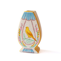 Vase en céramique avec des oiseaux et des fleurs de jardin de nuit et de rose, vase à fleurs haut de gamme pour la maison, objet décoratif, décoration de salon