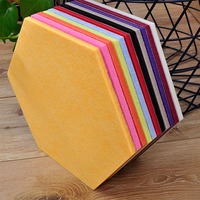 Fourniture d'usine 3D imprimé hexagone insonorisé tissu KTV cinéma décoration murale panneau acoustique pour la maison déco popeline matériel