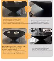 Table basse en métal en forme de soucoupe volante, conique, artistique, minimaliste, pour salon, à usage domestique