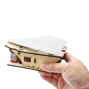 Wooden Paper Airplane Launcher Diy Science Kit Educational Toy For Kids Manual Operation Geometric Shape <b>Model</b> <b>Building</b> - Product Image 3