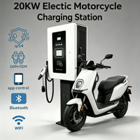 Nouvelle station de recharge publique commerciale à double pistolet rapide 20 kW DC pour motos électriques, vélos électriques et deux-roues