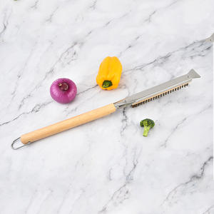 Brosse de nettoyage pour four à pizza de cuisine professionnelle, <span class=keywords><strong>fil</strong></span> de cuivre avec raclette, outil d'entretien pour pierre réfractaire - Product Image 4