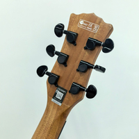 Solid Top Acoustic Guitar 36 40 41 Inch Cutaway Solid Spruce Top Satin Natural Folk Guitar with Cross Inlay wholesale