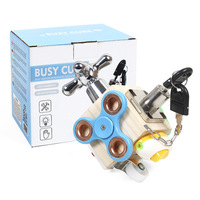 Wooden Busy Cube Locking Game for Kids