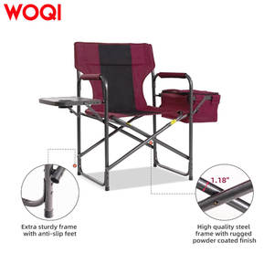 Chaise pliante de réalisateur Woqi avec glacière et table latérale, en aluminium et tissu Oxford, pour usage extérieur - Product Image 3