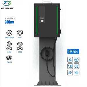 Nouvelle station de <span class=keywords><strong>recharge</strong></span> rapide pour véhicules électriques DC 20kW 30kW 3 monophasées OCPP avec écran LCD, à poser au sol, pour usage commercial et domestique - Product Image 4