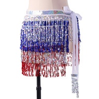 Dpw599 Festival Party Club Jupes à paillettes Costumes Femmes Danse du ventre Tassel Hip Scarf