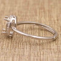 Sterling Silber 5*7/6*8/7*9/7*10/8*10mm Halb montage ring Leerer Rahmen Rohlinge in stellung S925 Basis ohne Mittels tein für DIY Inlay