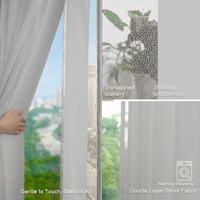 Store vertical électrique intelligent pour porte coulissante, contrôle par application Zigbee, fonctionnement programmé, lumière douce, rideau transparent