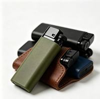 Briquet à flamme unique coupe-vent avec logo personnalisé, en métal, accessoires pour fumeurs, vente en gros