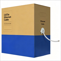 Cable Ethernet Cat6 UTP de 4 Pares, 0.52 24AWG, 250MHz, 305m/caja, PVC, Color Personalizado, Suministro del Fabricante, Conductor de Cobre Sólido BC