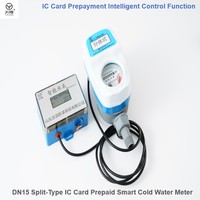 Compteur d'eau intelligent à carte IC de type split, en nylon, prépayé, lecture à distance, longue durée de vie de la batterie, directement de l'usine