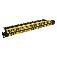 Panel Patch Modul CAT6 48-Port 1U 19 Inci Female to Female Langsung dari Pabrik, Modul Coupler Inline RJ45 UTP CAT6