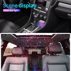 Stasiun Pengisian Daya Ponsel Cepat 4 in 1 Adaptor Pengisi Daya Mobil Retractable dengan Lampu LED Ambient Starry Sky 2 Kabel Tipe C PD - Product Image 5