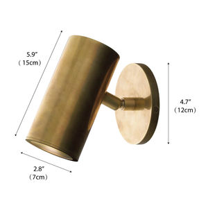 Applique murale en <span class=keywords><strong>laiton</strong></span> pour chambre à coucher Lecture Design de hall d'hôtel Finition en <span class=keywords><strong>laiton</strong></span> brossé Tête cylindrique Applique Champeaux - Product Image 5