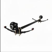 Nouveau kit d'essieu ZHONGXING de type américain 7K 7000lbs, suspension à bras oscillant à ressorts à lames à double œil 8 trous pour remorque robuste