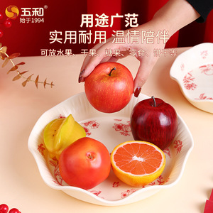 Fruit <b>Plate</b> Pomegranate Series Irregular Shape Melamine Dried Fruit Snack Platter Party Home Use - Product Image 5