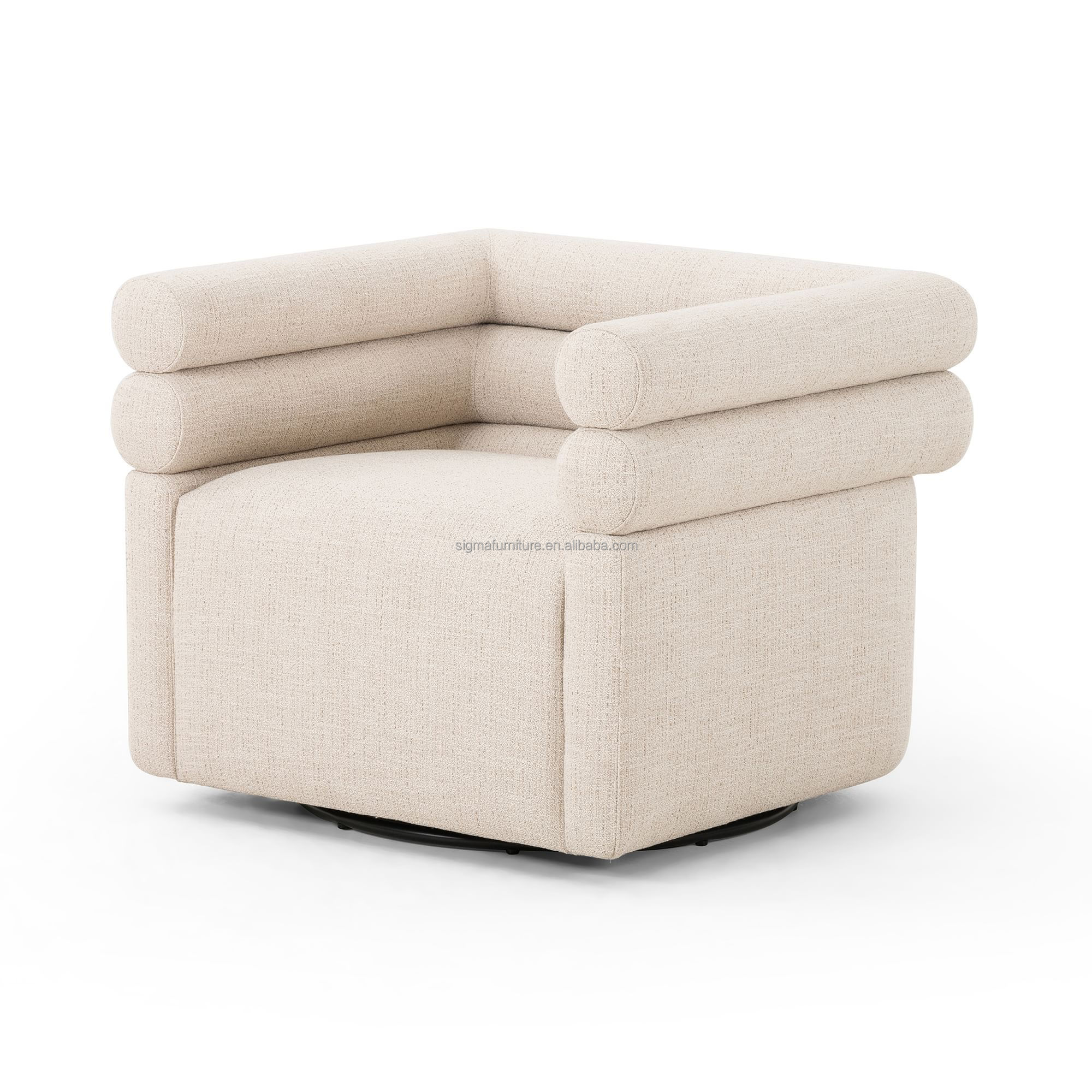 Living Room Furniture Modern Home Loft Hotel Use Double Channeled Swivel Chair