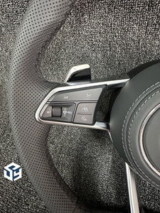 Volante Deportivo de Cuero para VW Transporter, T-Roc, Beetle, Polo 6R, <span class=keywords><strong>Scirocco</strong></span>, Jetta, Tiguan, T6, Passat B6, B7, B8, Amarok, EOS - Product Image 3