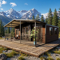 Bâtiment de bureau modulaire de luxe de 40 pieds à double aile en conteneur, avec appartement 3 chambres, cuisine et toilettes - Portable, amovible, moderne