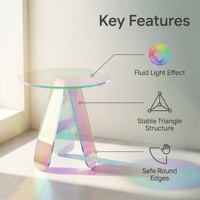 Support de Présentation Décoratif Polyvalent en Acrylique Irisé, Structure Minimaliste Moderne, Finition Arc-en-ciel pour Environnements de Boutiques