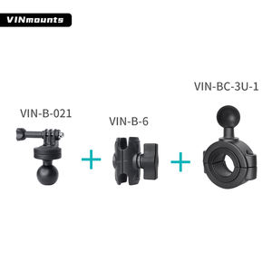 VINmounts soporte de aluminio para manillar de motocicleta, soporte para bicicleta ajustable 360° compatible con GoPro Hero - Product Image 4
