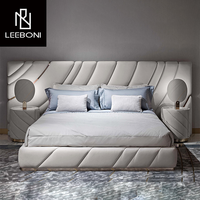 Fabrication sur mesure de meubles de chambre à coucher de luxe modernes de haute qualité, style design italien, lit pour hôtel villa