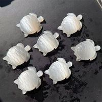 Prix de gros, cristal de tortue de mer en sélénite blanche poli et gravé, tendance de la mode, décoration de vacances, cristal