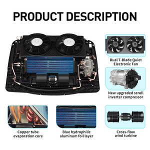 เครื่องปรับอากาศติดหลังคาสำหรับรถบรรทุก 12V/24V รุ่น S3000 ระบบทำความเย็นแรงสูง 9500BTU แบบสโครล สำหรับขายส่ง OEM - Product Image 3