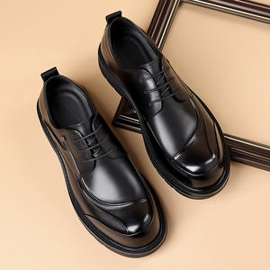 Zapatos de Negocios de Cuero de Primera Calidad para Hombre, Zapatos Derby Cómodos de Punta Ancha para Otoño, Zapatos de Novio de Cuero Genuino de Alta Gama - Product Image 2