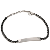 Bracelet en acier inoxydable plaqué or 18 carats gravé sur mesure, barre incurvée avec zircon, bijoux hypoallergéniques, cadeau personnalisé pour femmes