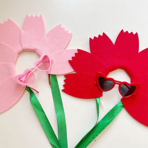 Party Kids Cosplay <b>Sunflower</b> Headgear Funny Costumes Sweet Style Felt <b>Fabric</b> One Size Fits All for Birthday Party Favor - Product Image 5