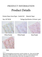 Kertas tisu tebal berlapis PE motif bunga, satu sisi, lembut, halus, untuk alas buket bunga, cetakan panas, offset.