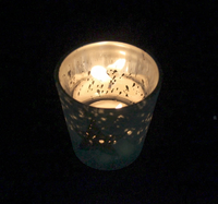Récipient en verre électro-plaqué, bougie en cire de Noël, pot décoratif, porte-bougie parfumé pour la décoration de la maison et des fêtes