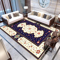 Tapis en velours cristal, design pastoral minimaliste, résistant aux taches, en fibre de polyester de haute qualité, pour salon, chambre à coucher, grand format