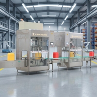 Machine de remplissage automatique de sirop de fructose liquide en fûts de 10L, 20L, 30L, bidons et jerricans, machine de capsulage et machine d'étiquetage
