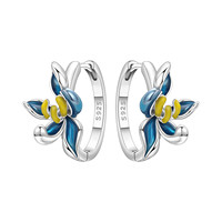Boucles d'oreilles en argent sterling S925 plaqué or rose avec perle de culture d'eau de mer et zircon, motif dessin animé, pour femme, classiques, pour mariage, fiançailles, fête, anniversaire