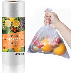 PAPRMA Food Storage <b>Bags</b> 12x16 Inch Clear Plastic Produce <b>Bag</b> Disposable For Fruits Vegetables 350 Count Roll - Product Image 1