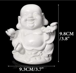 Statues de <span class=keywords><strong>Bouddha</strong></span> riant, sculptures en <span class=keywords><strong>porcelaine</strong></span> blanche, bouddhisme, signe de chance/f Bonheur/ Richesse/ Paix, décoration intérieure - Product Image 1