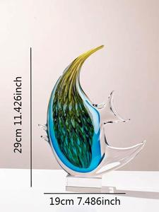 Đồ trang trí nhà hình cá bằng thủy tinh Murano, thủ công, dành cho thiết kế nội thất - Product Image 2