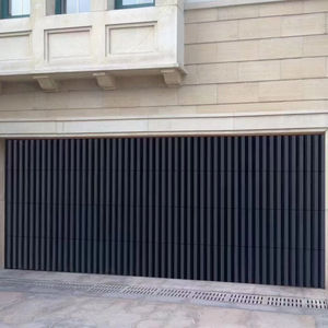 Grille <span class=keywords><strong>de</strong></span> sécurité moderne automatique électrique en aluminium galvanisé en <span class=keywords><strong>acier</strong></span> sectionnel pour <span class=keywords><strong>porte</strong></span> <span class=keywords><strong>de</strong></span> <span class=keywords><strong>garage</strong></span> couleur bois Portail commercial vertical - Product Image 1
