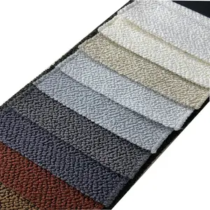 New Design Woven Dyed Upholstery Sofa Fabric Emboss Shading Solid Living Room Sofa Fabric.