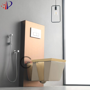 ห้องน้ำสมัยใหม่ โถสุขภัณฑ์แบบพกพา โครงเซรามิกติดผนังแบบไร้ขอบ - Product Image 1