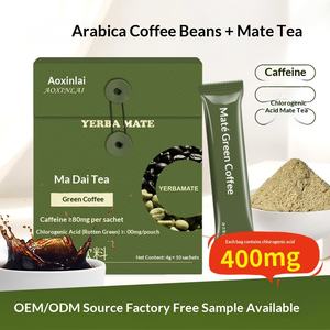 Yerba <span class=keywords><strong>Mate</strong></span> Brasileña y Café Verde Liofilizado, Café Negro <span class=keywords><strong>Sin</strong></span> Azúcar, <span class=keywords><strong>Sin</strong></span> Grasa, Alto en Cafeína con Inulina y Oligomaltoz, en Caja - Product Image 2