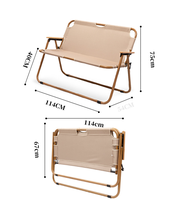 Chaise pliante double portable de haute qualité en acier inoxydable au design moderne pour jardin, plage, camping, parc