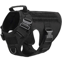 Harnais de dressage de chien tactique d'extérieur sans pince avant à tirer gilet de travail pour animaux de compagnie contrôle facile grand harnais pour chien