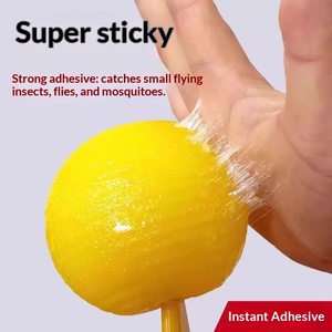Waterproof Yellow Sticky Ball Fly Trap Outdoor Fruit Fly Catcher Garden <b>Pest</b> <b>Control</b> Strong Sticky - Product Image 6