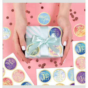 Etiquetas Adhesivas Redondas de 2 Pulgadas con Papel Dorado para Regalos, Sobres, Paquetes y Tarjetas - Product Image 4